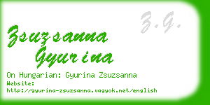 zsuzsanna gyurina business card